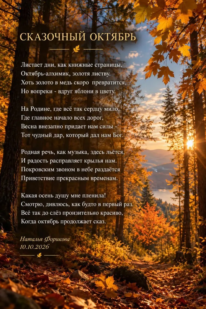 Добрый сказочный октябрь, друзья!🍁🍁🍁💖💖💖