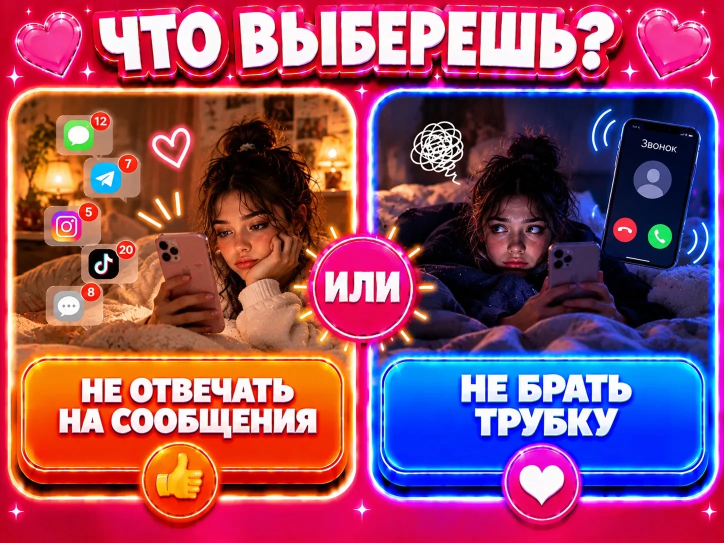 Не отвечать на сообщения или не брать трубку?