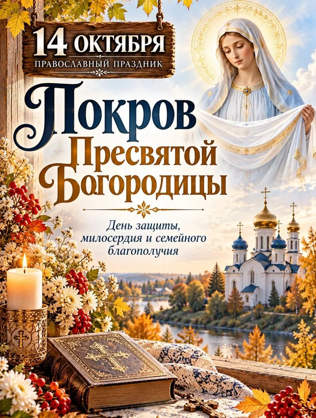 🕊️ 14 ОКТЯБРЯ — ПОКРОВ ПРЕСВЯТОЙ БОГОРОДИЦЫ