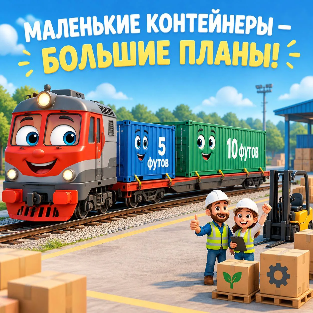 РЖД планируют запустить перевозки в контейнерах на 5 и 10 футов в июле 2027 года