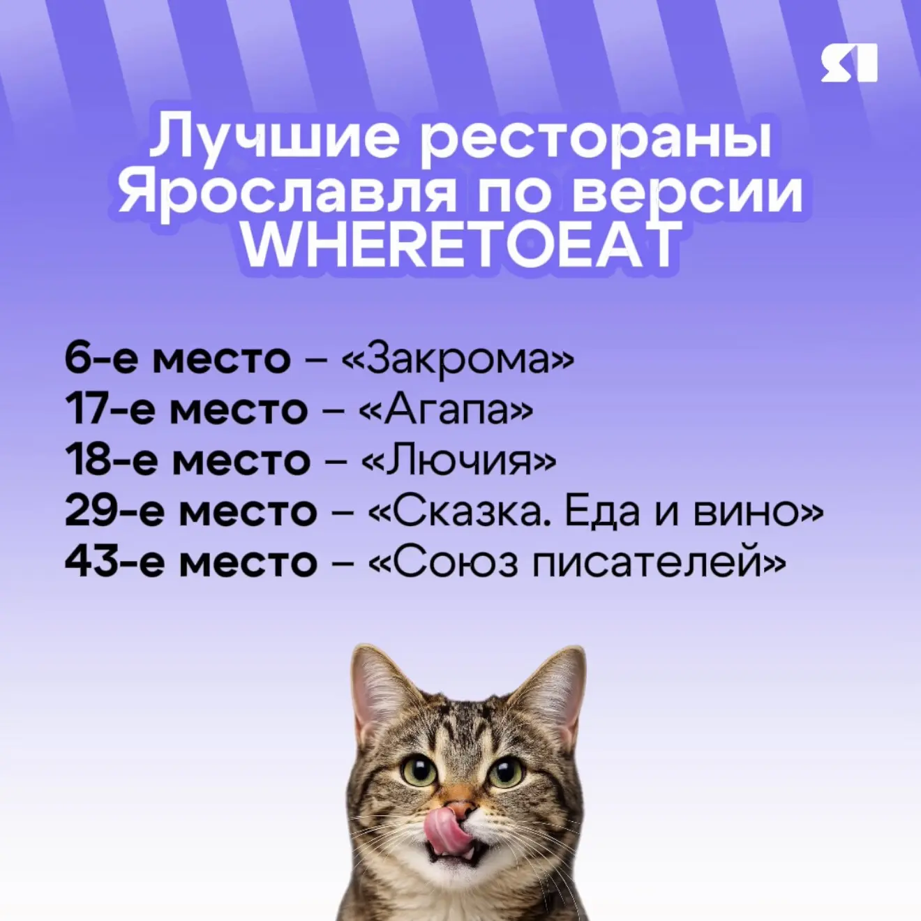😋 Сразу шесть ресторанов из Ярославля вошли в лонг-лист премии в области гастрономичес...