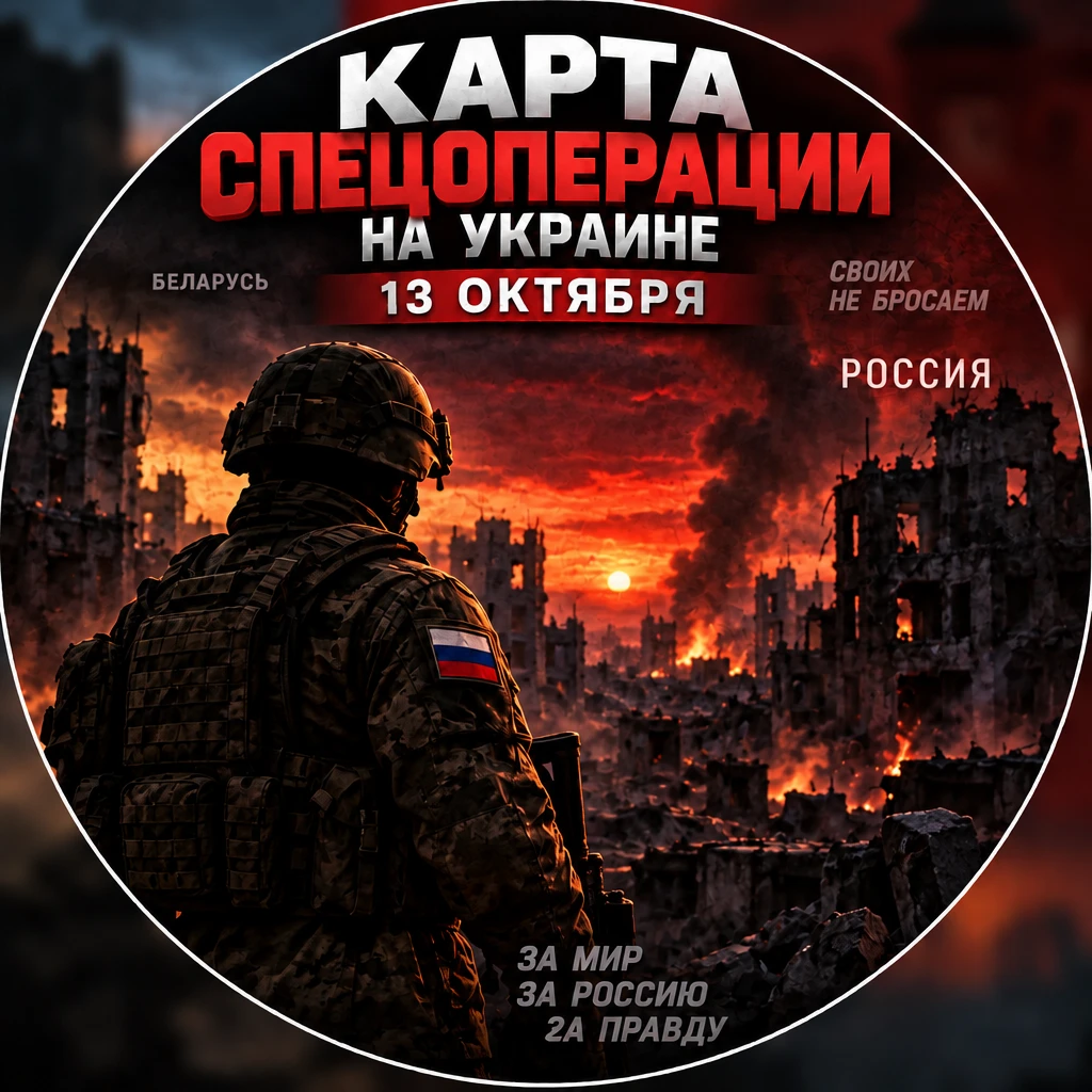 Карта спецоперации на Украине 13 октября
