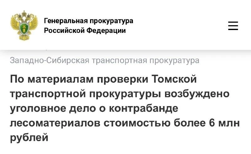Контрабанду леса на 6 млн рублей выявили томские прокуроры