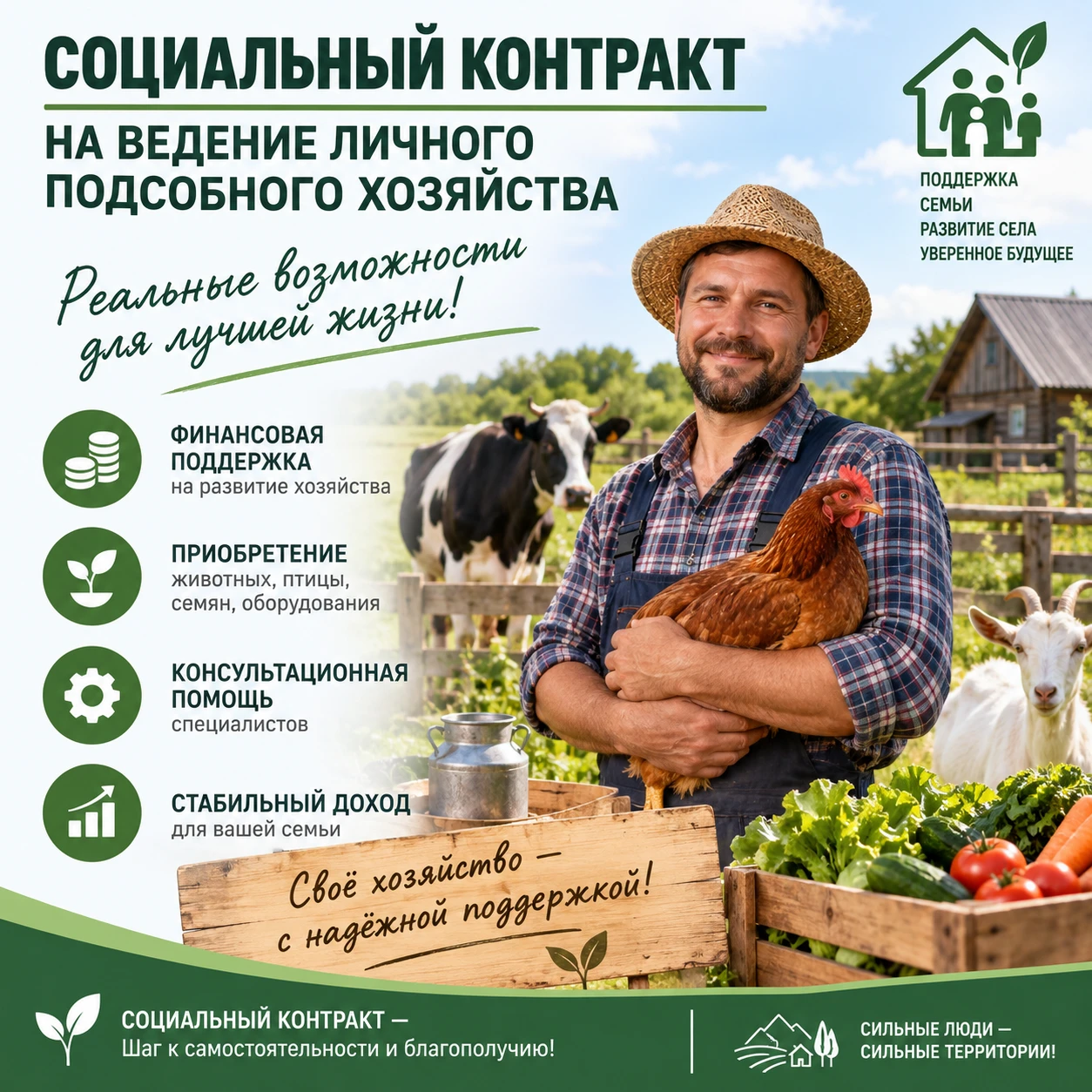 Превратите свое подворье в стабильный доход с поддержкой от государства!