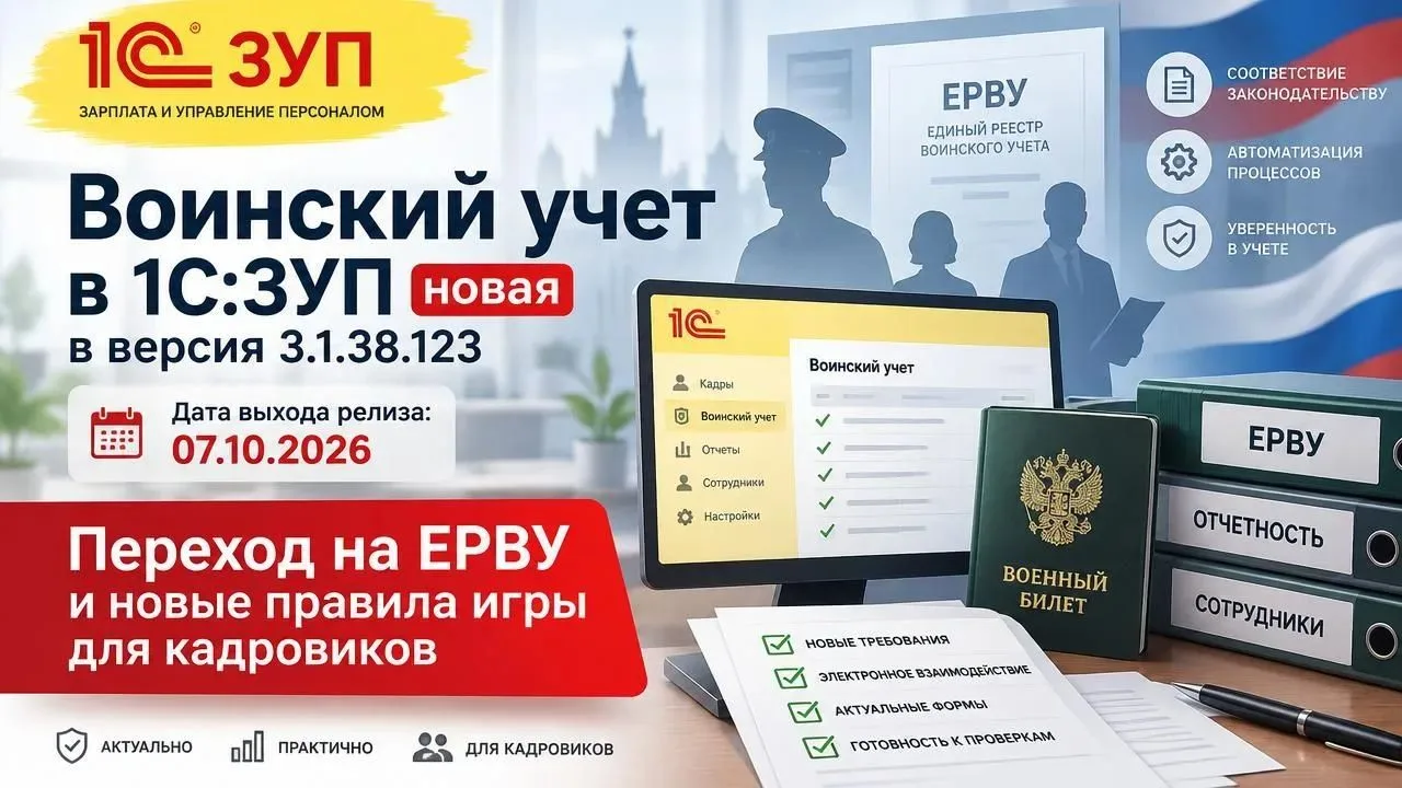 Октябрь 2026 года. Очередное обновление «1С: Зарплата и управление персоналом» (версия ...