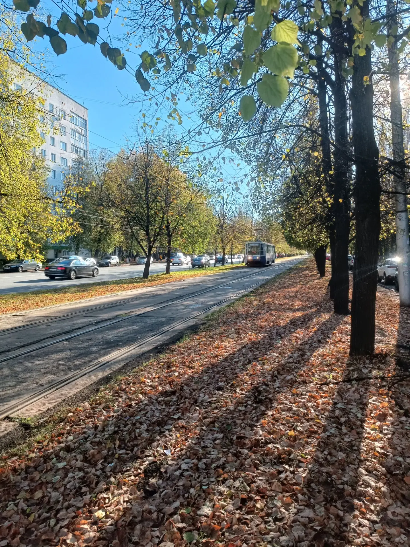 Люблю вот это место в Уфе осенью. Может из-за красивой осени, может из-за трамваев. Ког...