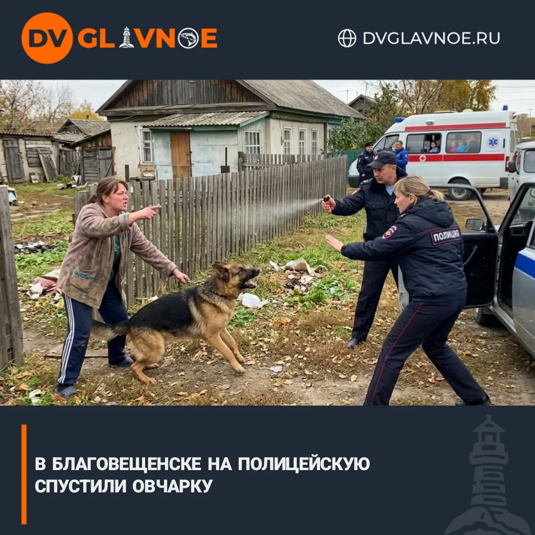 Пьяная женщина не хотела отдавать детей и скомандовала собаке «Фас»