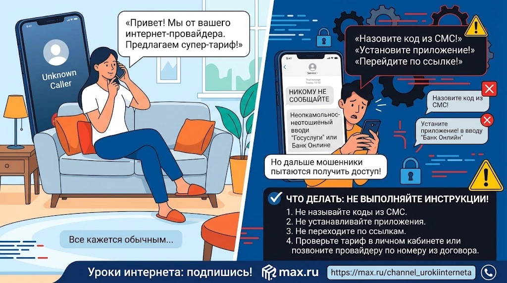 «Звонят от интернет-провайдера и предлагают выгодный тариф» — новая уловка