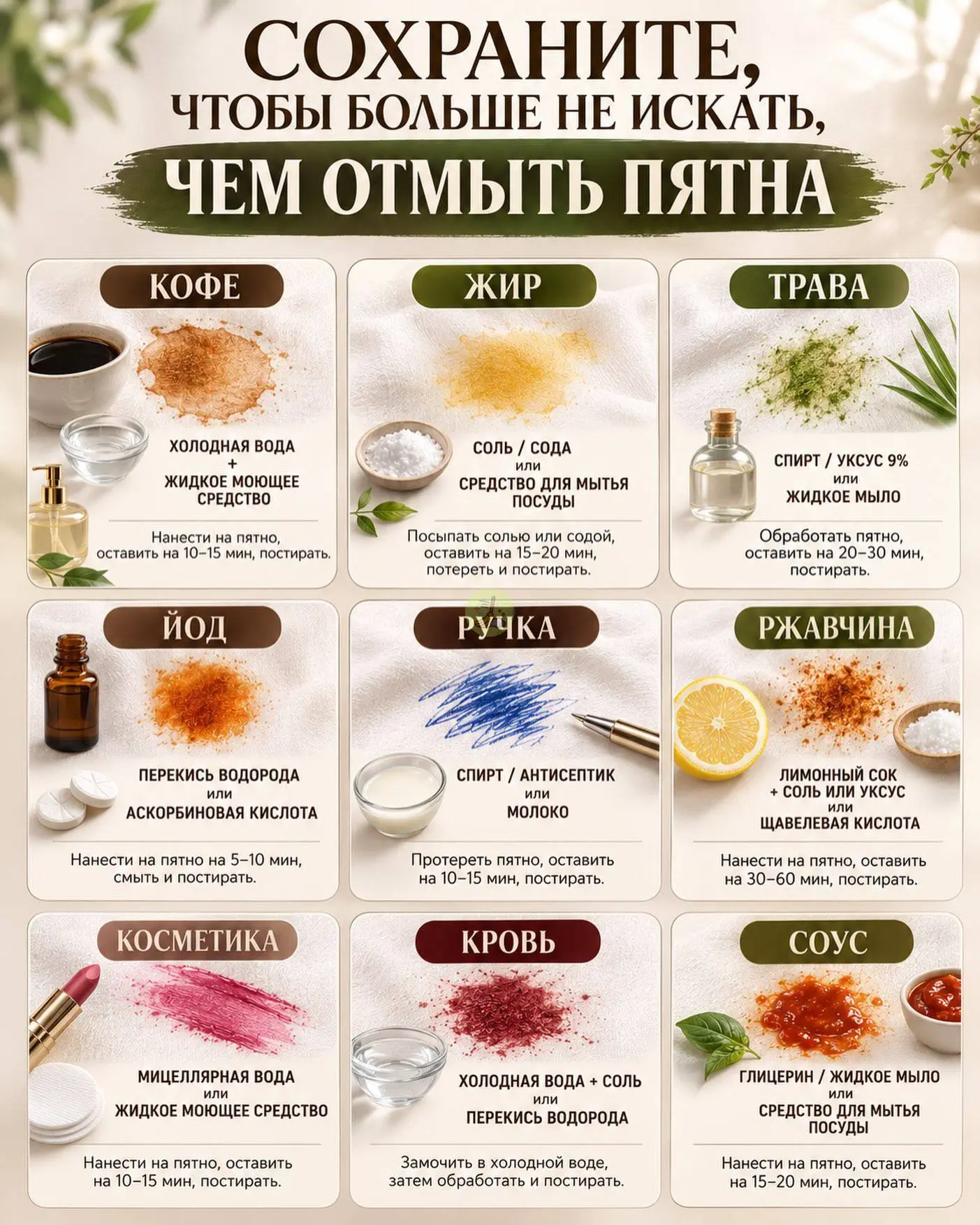 Если на любимой одежде появилось пятно, не спешите расстраиваться⚡️