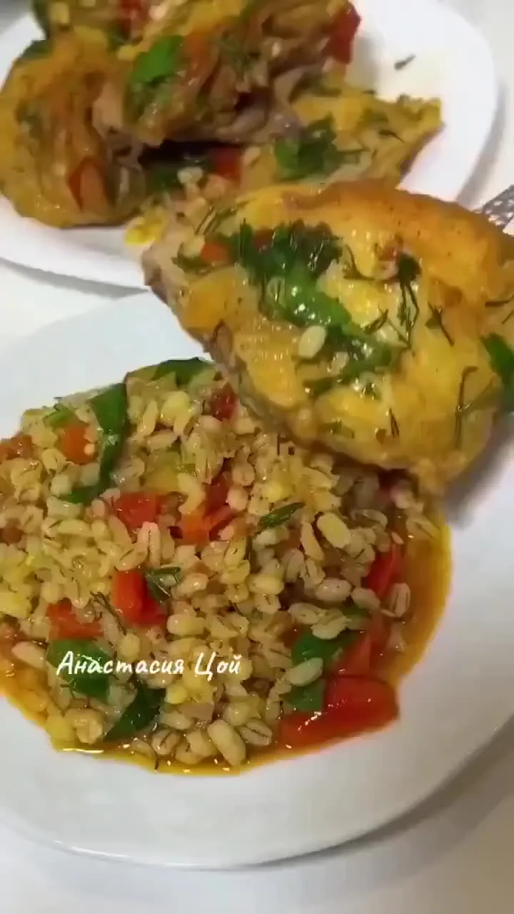 🔥Готовим вкусное блюдо: перловка с курицей!