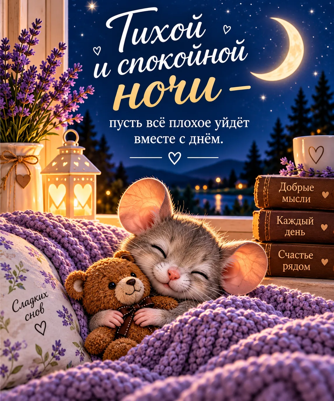 Самые интересные вечерние открытки 💙💜💛