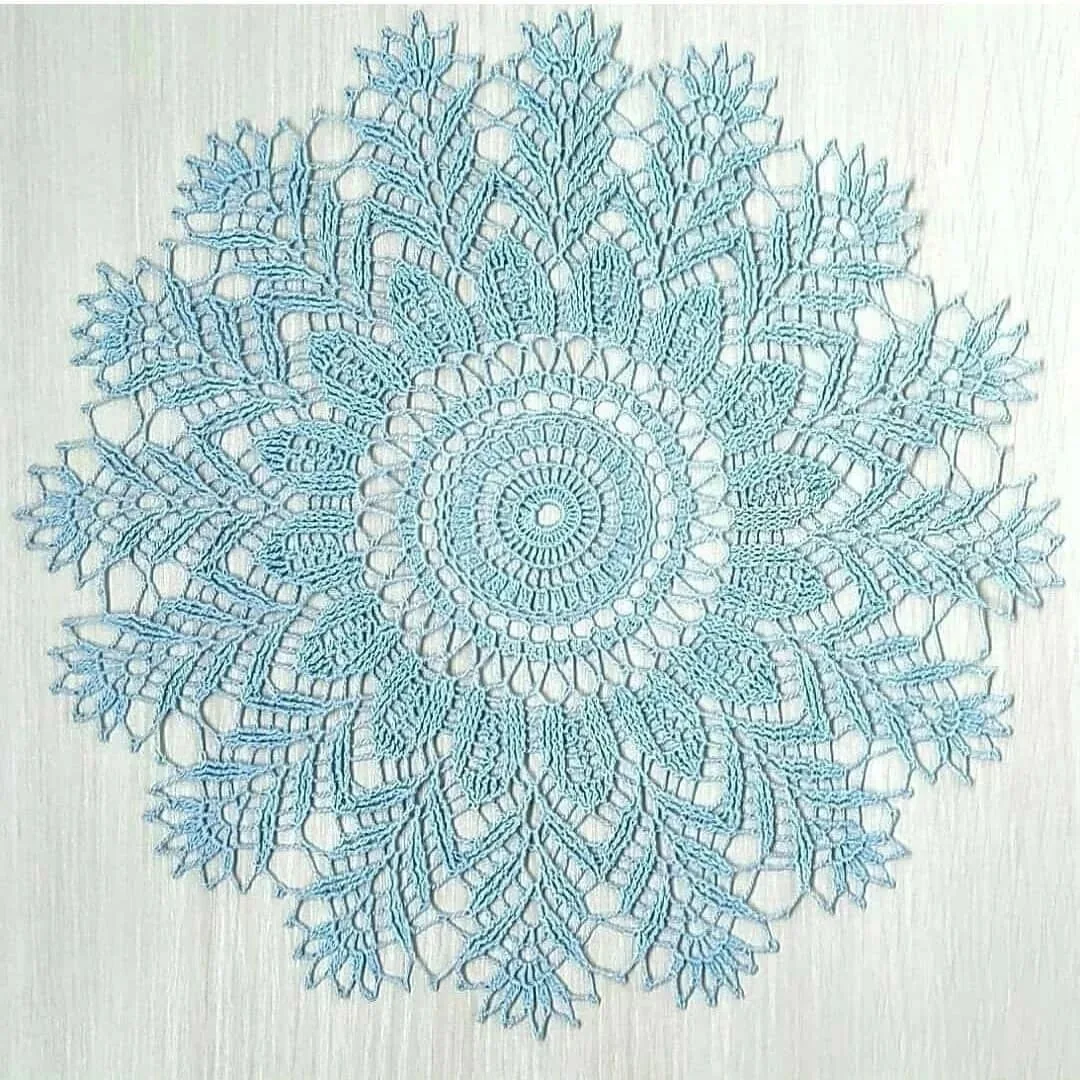 Нежная салфетка крючком, как Снежинка ❄❄❄