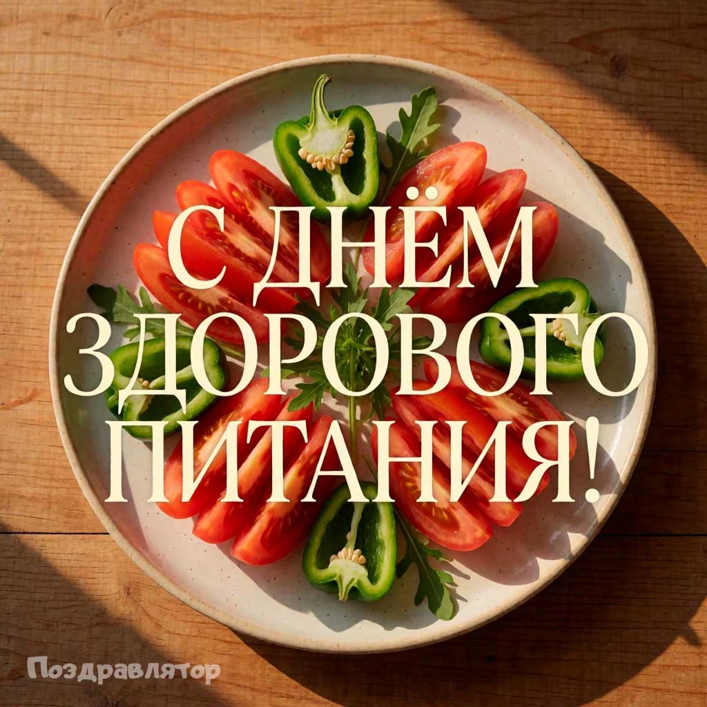 Пусть на твоей тарелке всегда будет что-то яркое, а тело скажет спасибо. С праздником з...