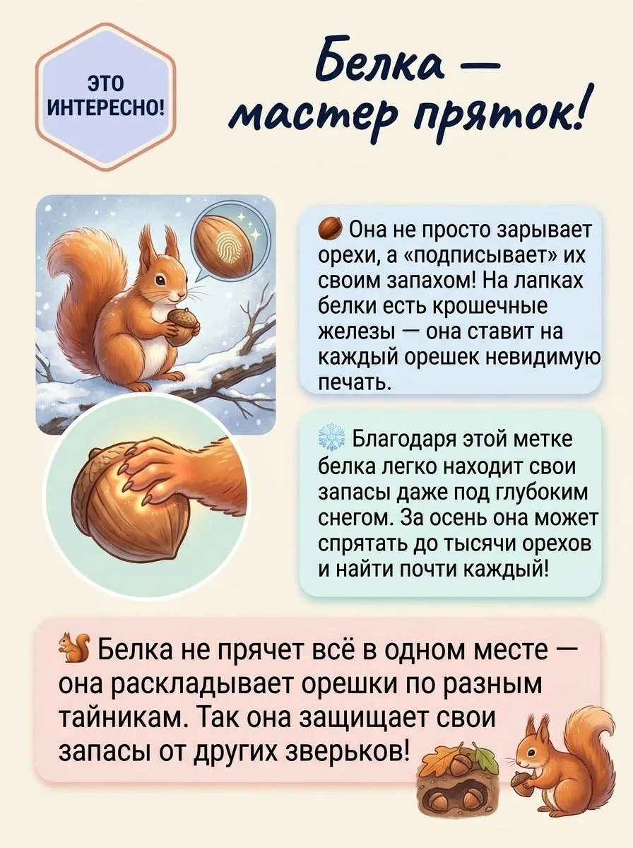 А вот и наш новый факт для нашей рубрики «Это интересно!»🌰