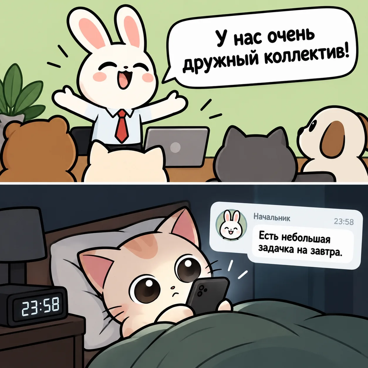 Семейный чат, из которого нельзя выйти.