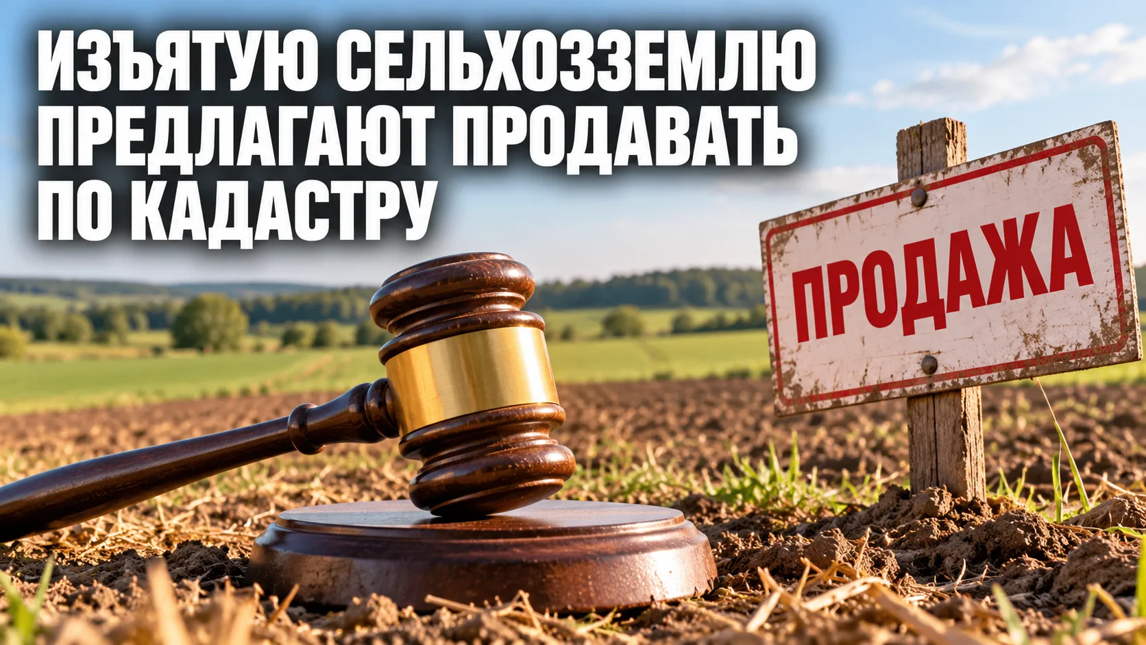 ИЗЪЯТУЮ СЕЛЬХОЗЗЕМЛЮ ПРЕДЛАГАЮТ ПРОДАВАТЬ ПО КАДАСТРУ