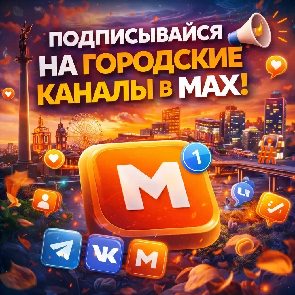 📌 Официальные каналы города в MAX, ЧП, ДТП, ЖКХ, Радар!