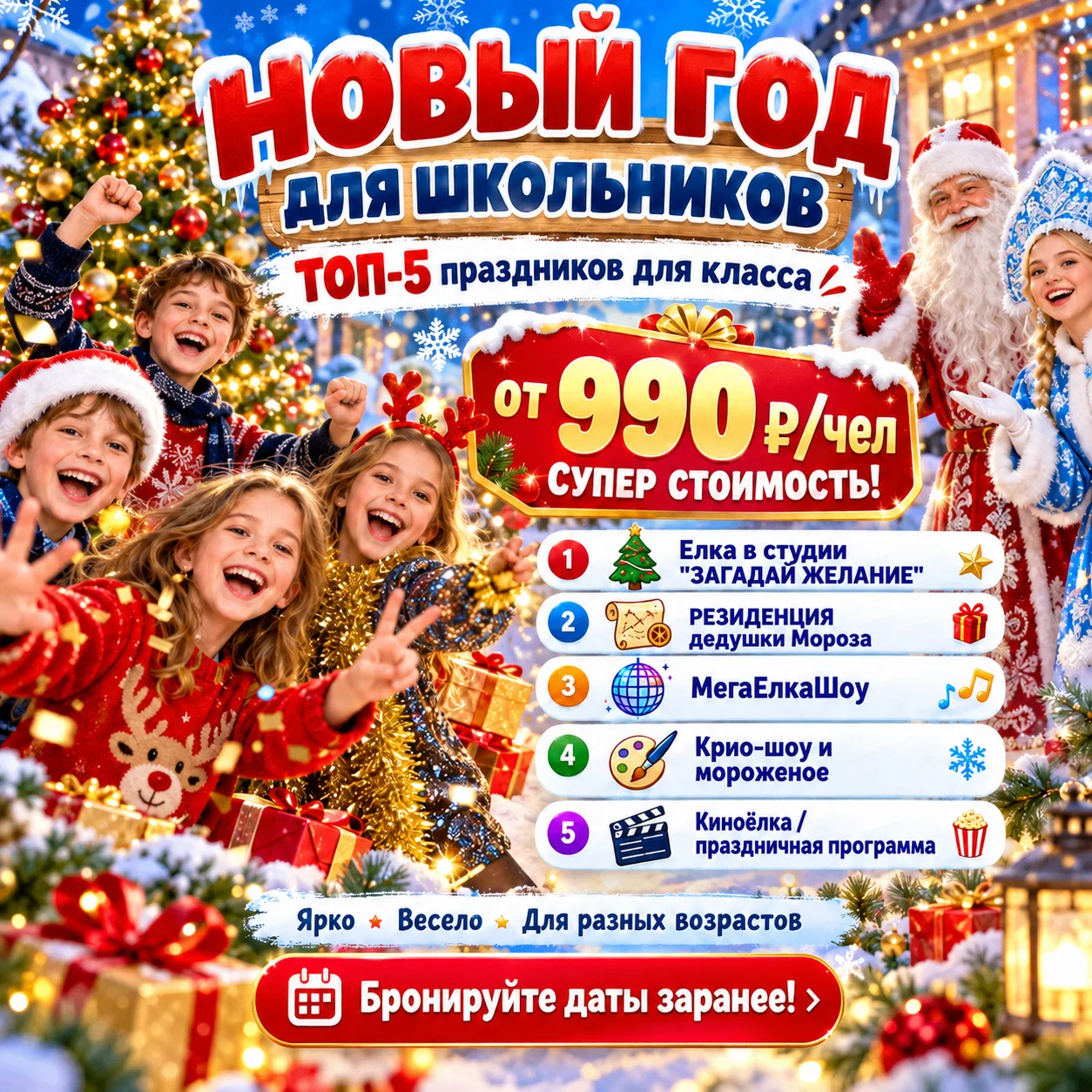 🎄 НОВЫЙ ГОД ВСЕМ КЛАССОМ — ОТ 990 ₽!