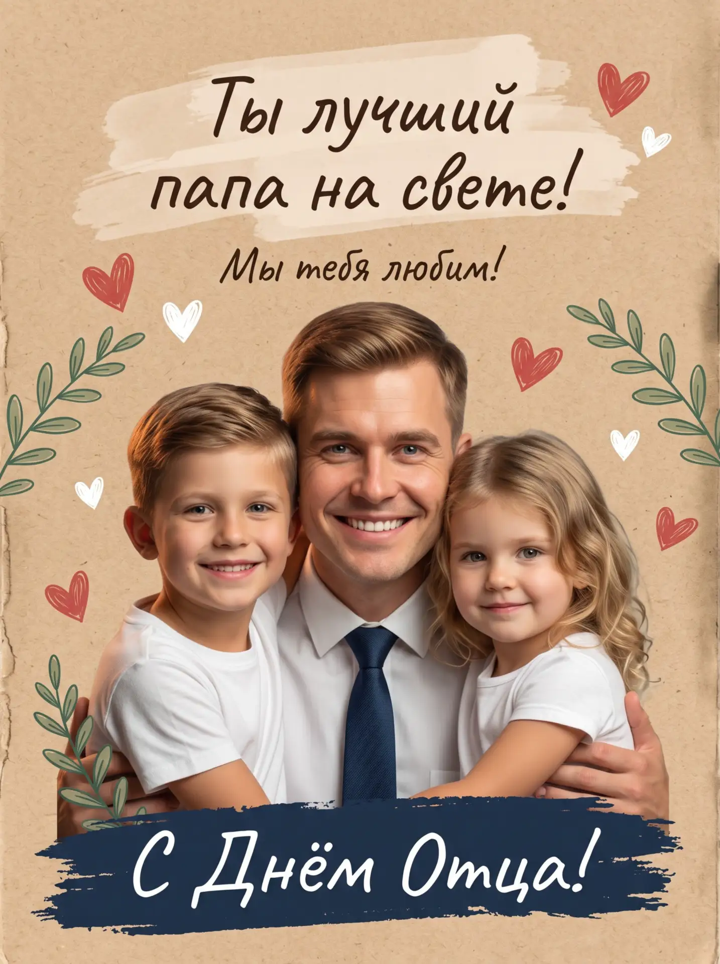 Семейный портрет ко Дню отца + типографика