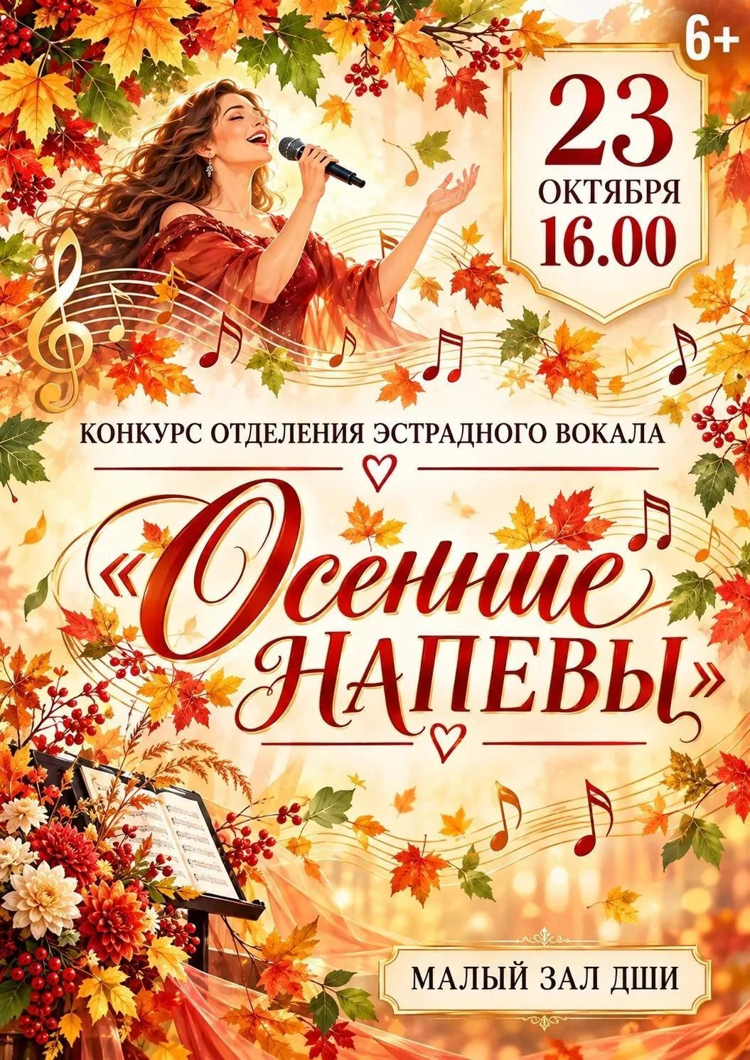 🍁🎶 ПРИГЛАШАЕМ НА КОНКУРС «ОСЕННИЕ НАПЕВЫ»! 🎶🍁
