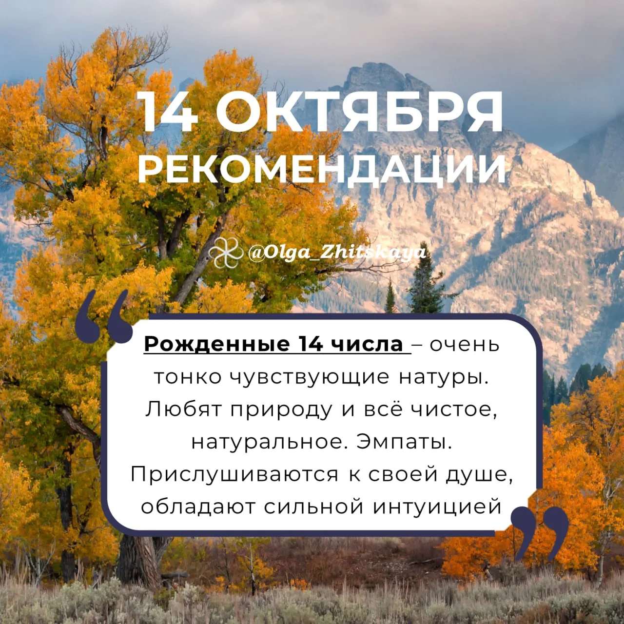 Рекомендации на 14 октября