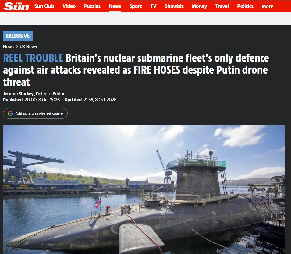 🇬🇧💦 «Владычица морей» намочила штаны: британский ядерный щит за $5 млрд будут защища...