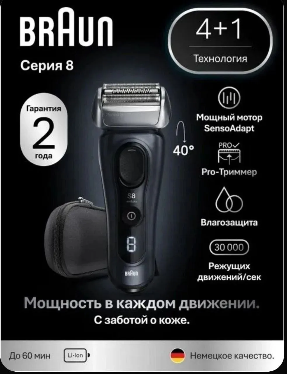 Электрическая бритва Braun S8 8603s с футляром
