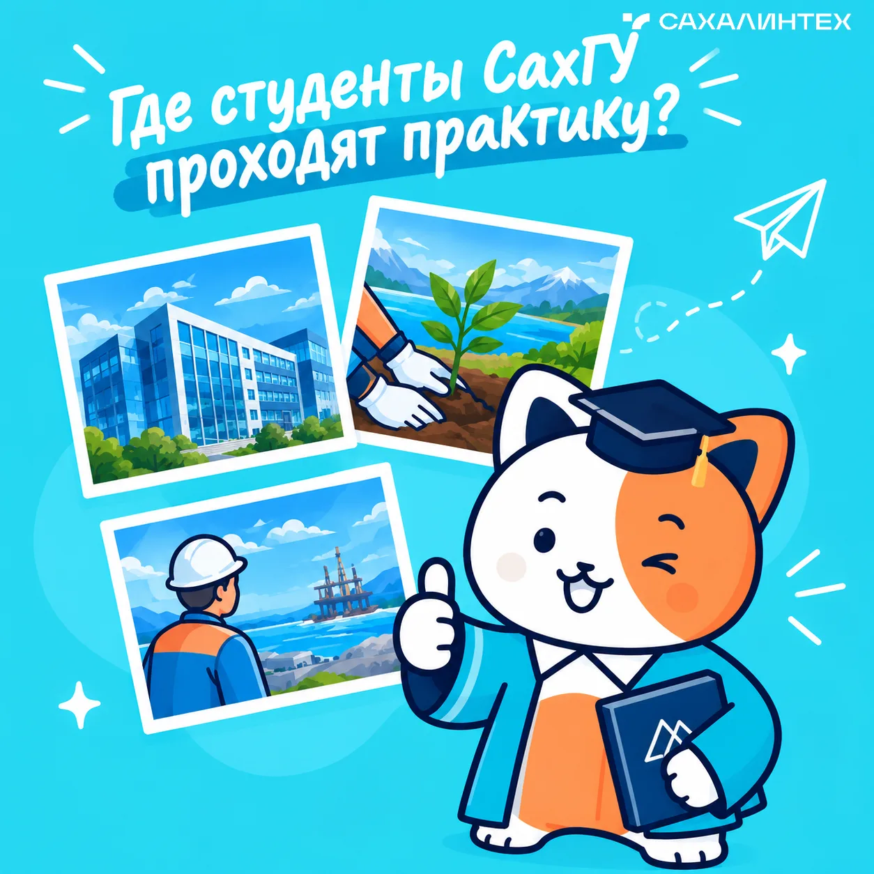 🎓 Где студенты СахГУ проходят практику?