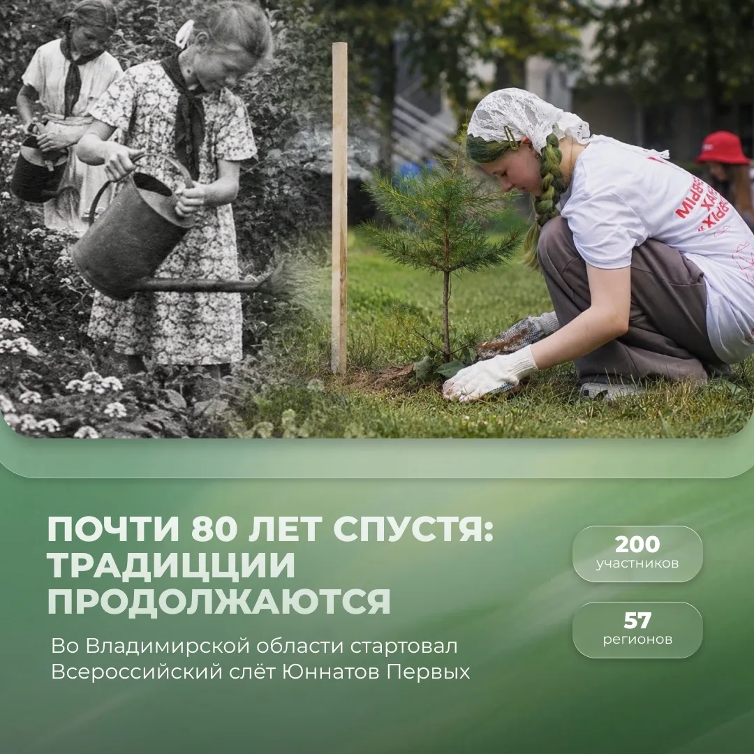 🌱 Почти 80 лет спустя: Владимирская область принимает Всероссийский слёт юннатов