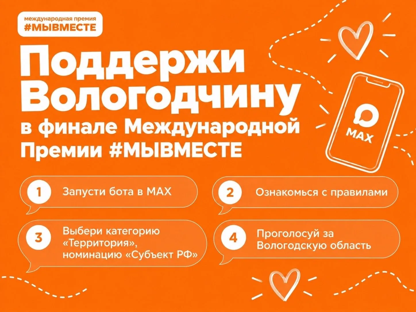 Остался 1 день до окончания народного голосования в рамках Международной Премии #МЫВМЕСТЕ.