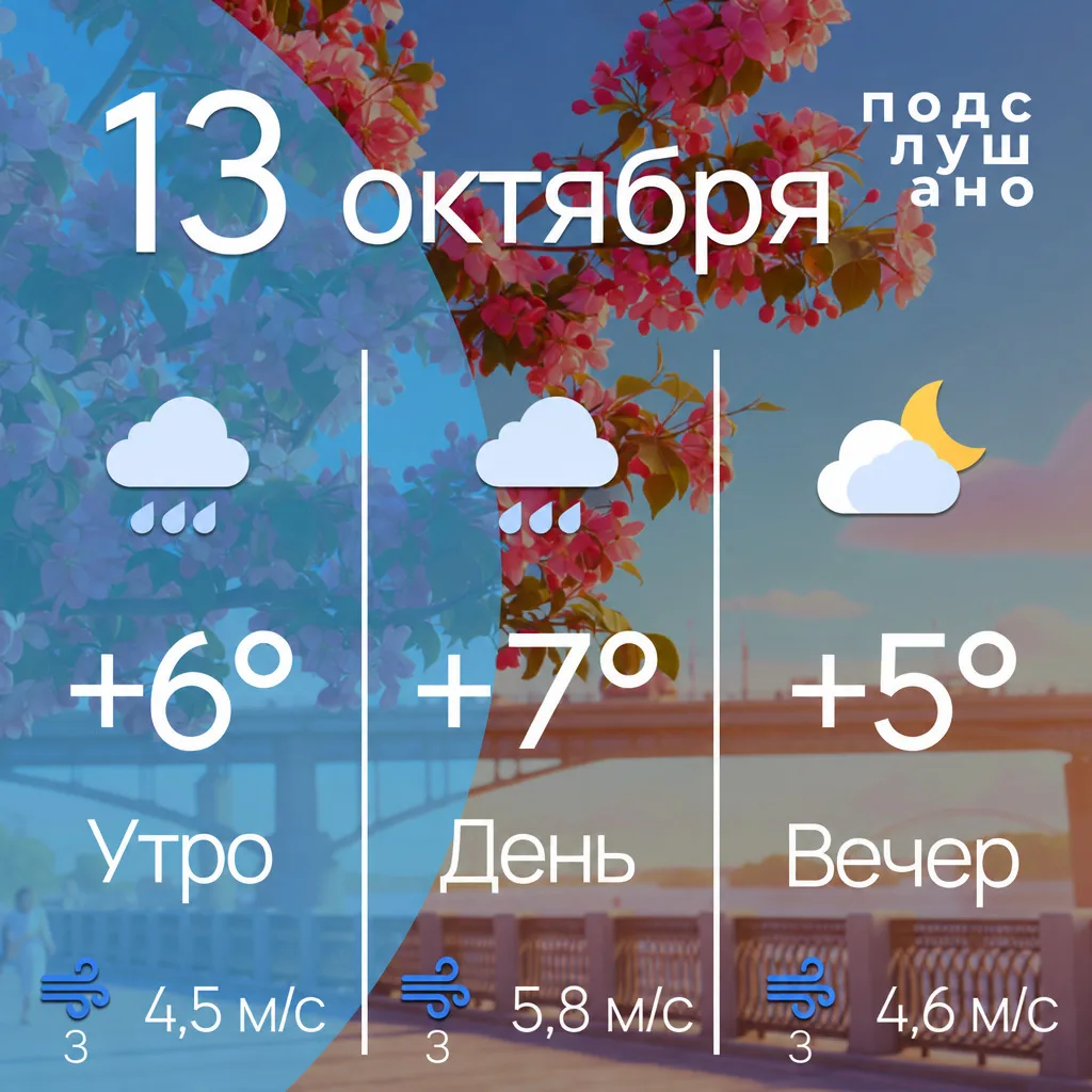 🌡 Прогноз погоды на сегодня