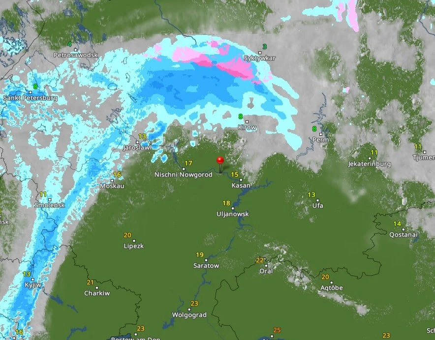 🌤 В понедельник погоду в Чувашии будет определять тёплый сектор атлантического циклона...