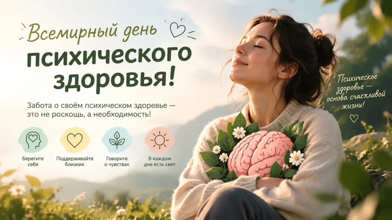 🧠 10 октября - Всемирный день психического здоровья! 🧠