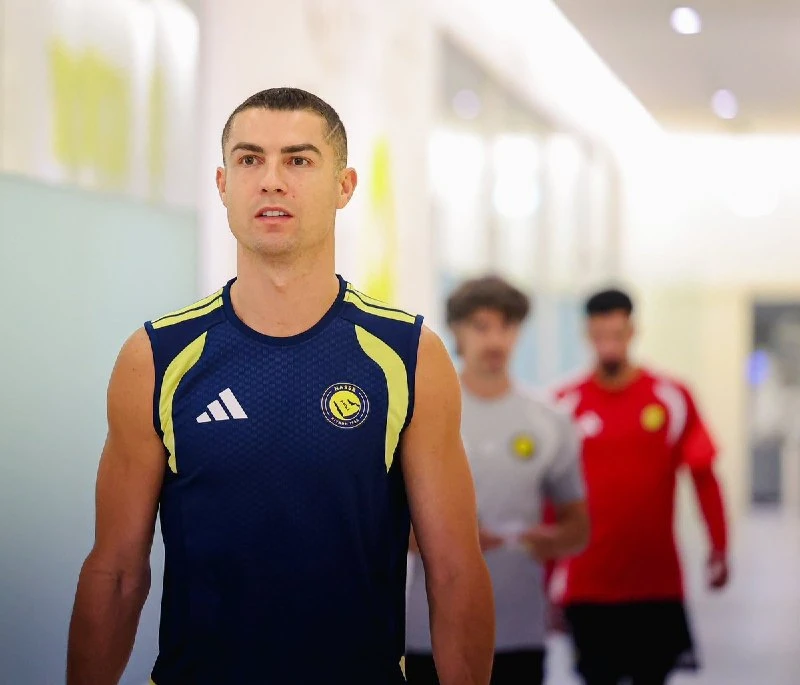 Криштиану Роналду на сегодняшней тренировке.🐐