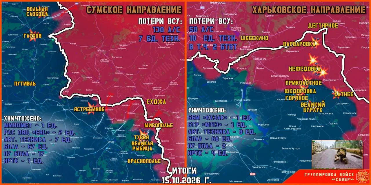 ❗️На Курско-Сумском направлении российская армия поразила командный пункт украинских по...
