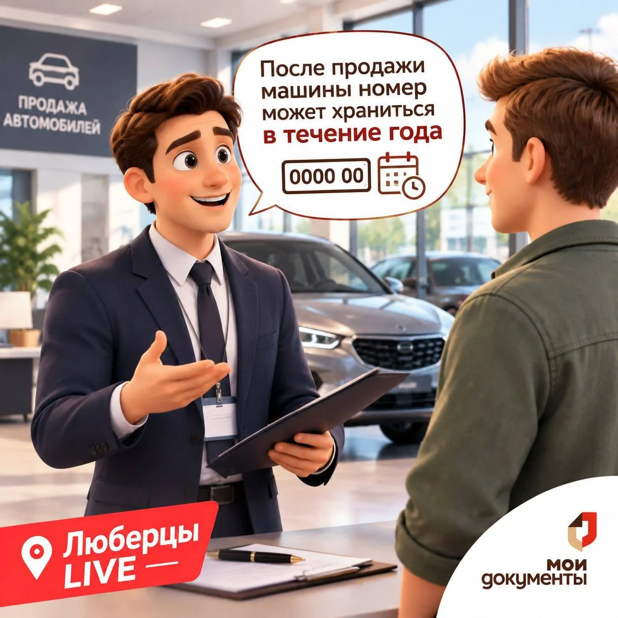После продажи машины номер может храниться в течение года