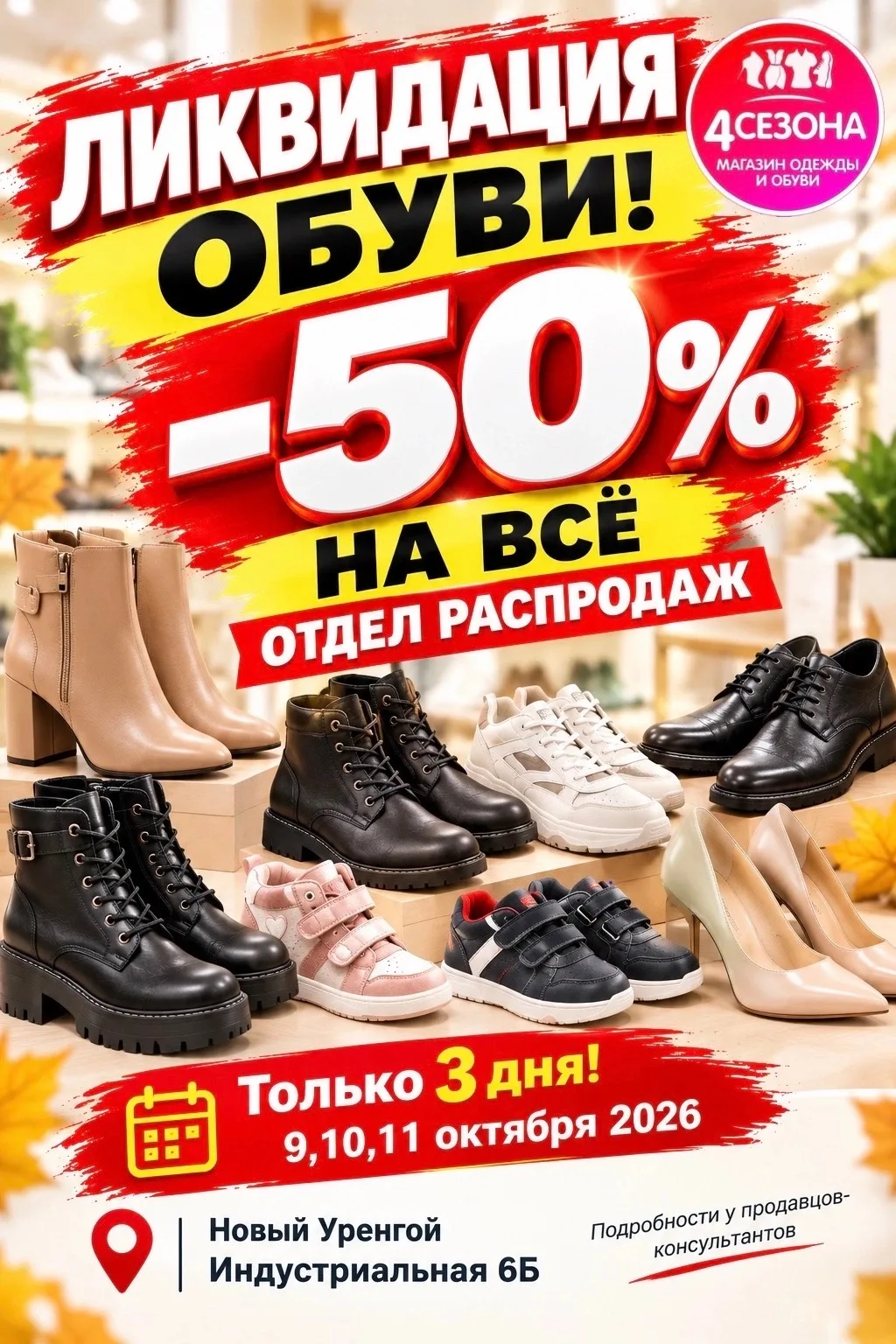 🔥 ЛИКВИДАЦИЯ ОБУВИ!🔥