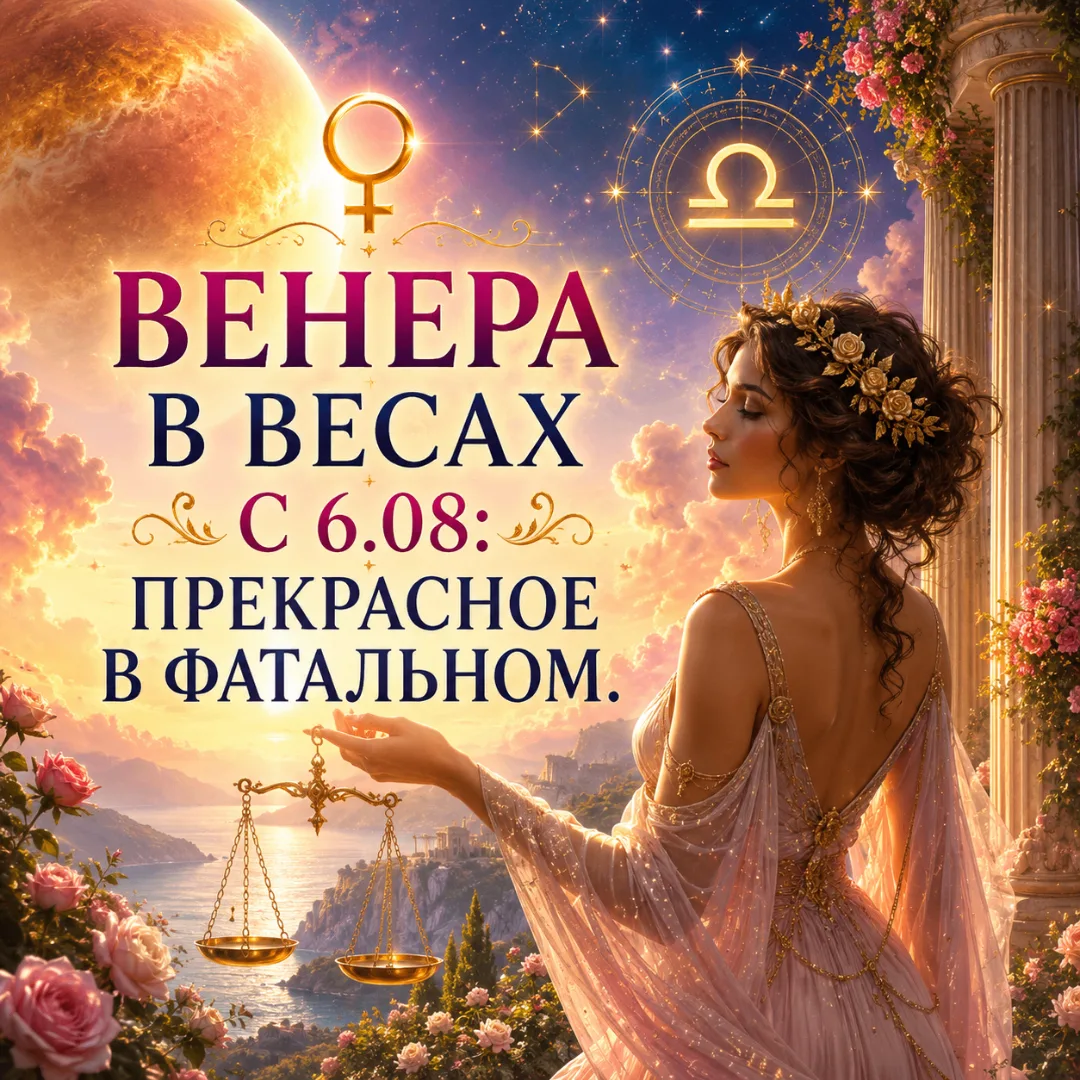 ВЕНЕРА В ВЕСАХ С 6.08: ПРЕКРАСНОЕ В ФАТАЛЬНОМ.