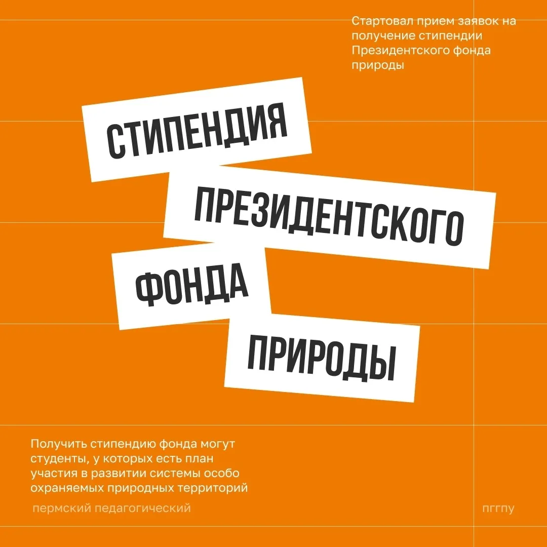 Стартовал прием заявок на получение стипендии Президентского фонда природы