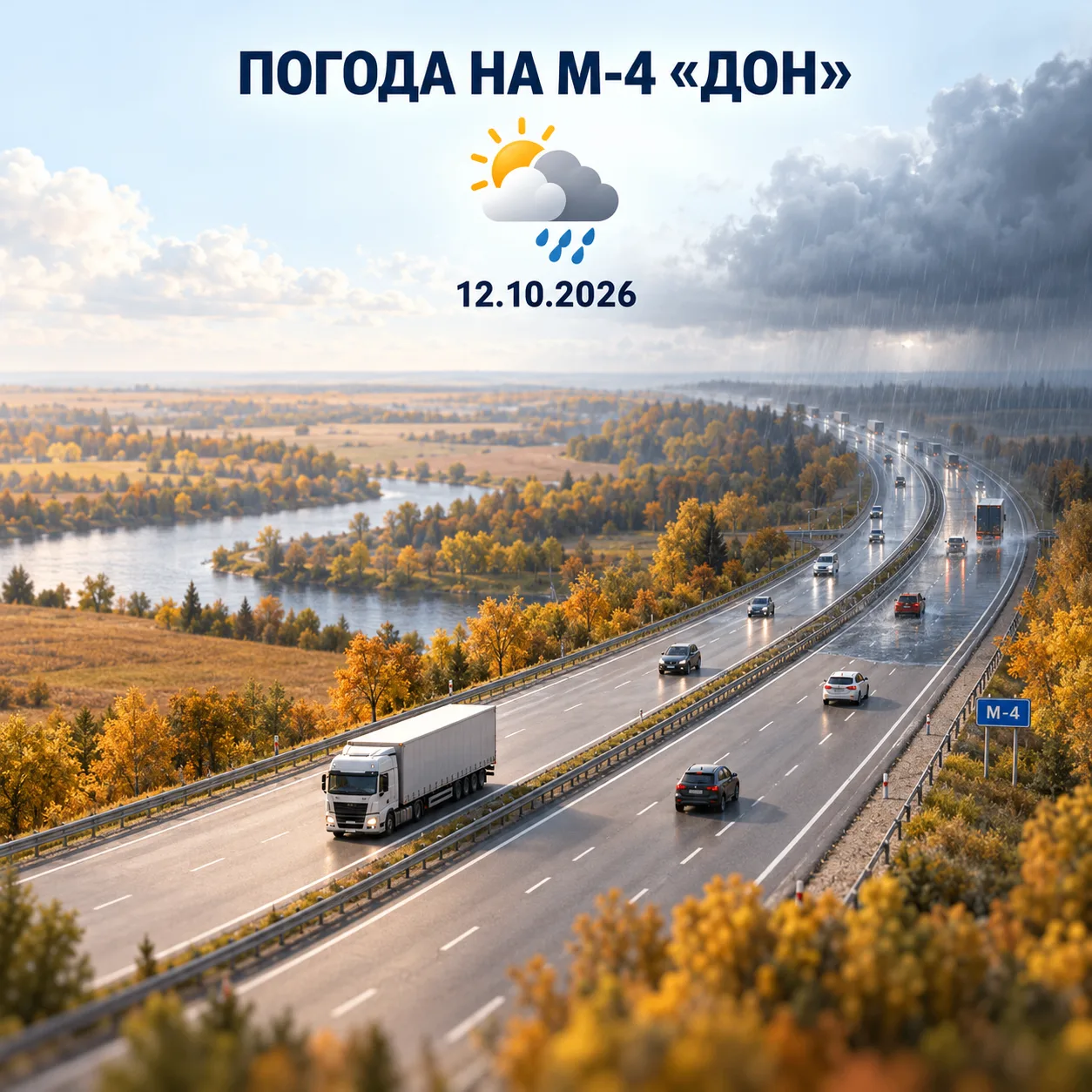 🌥🌦 Погода на М-4 «Дон»