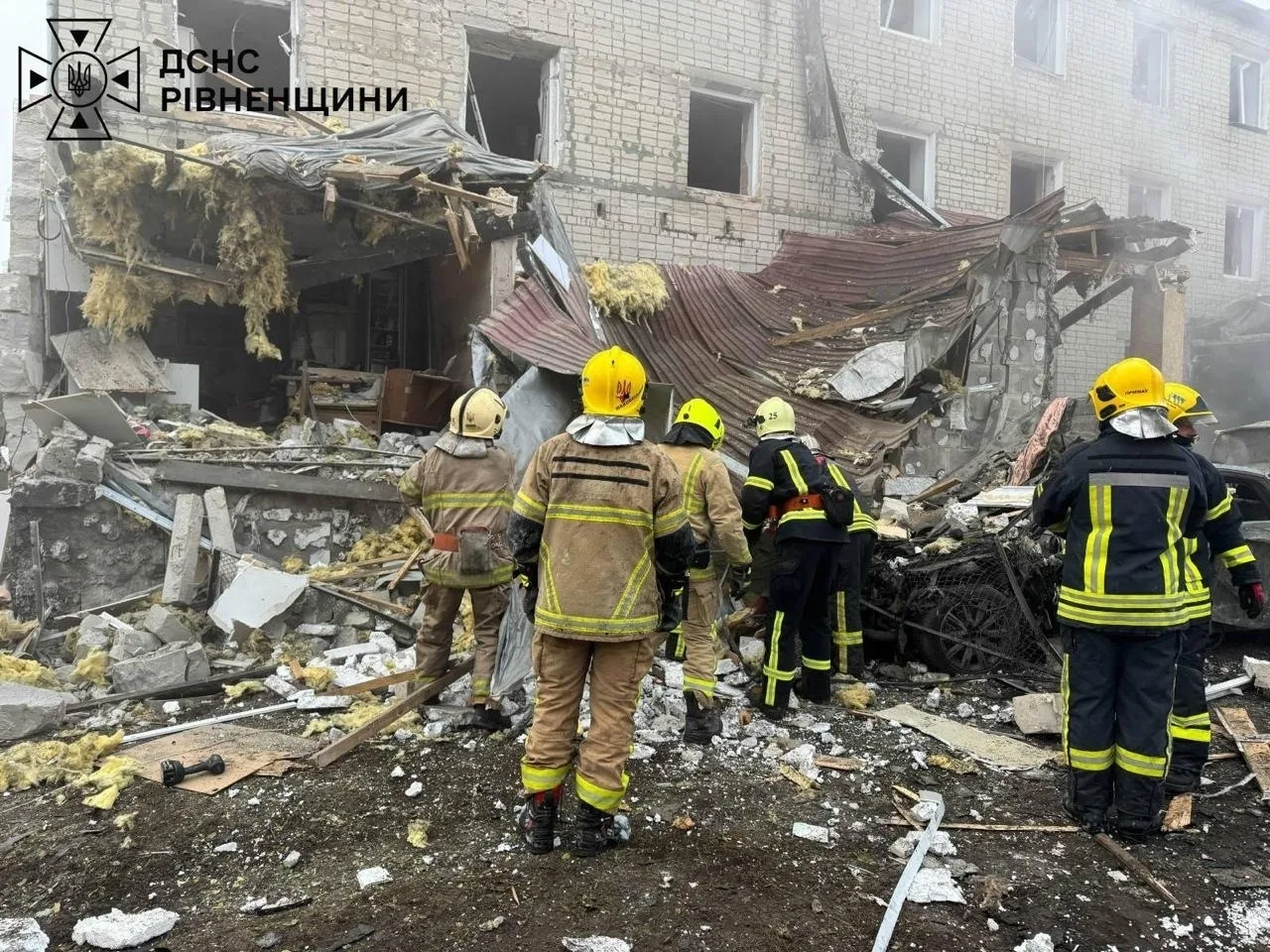 🔥 Последствия ночных ударов Гераней в Ровенской области