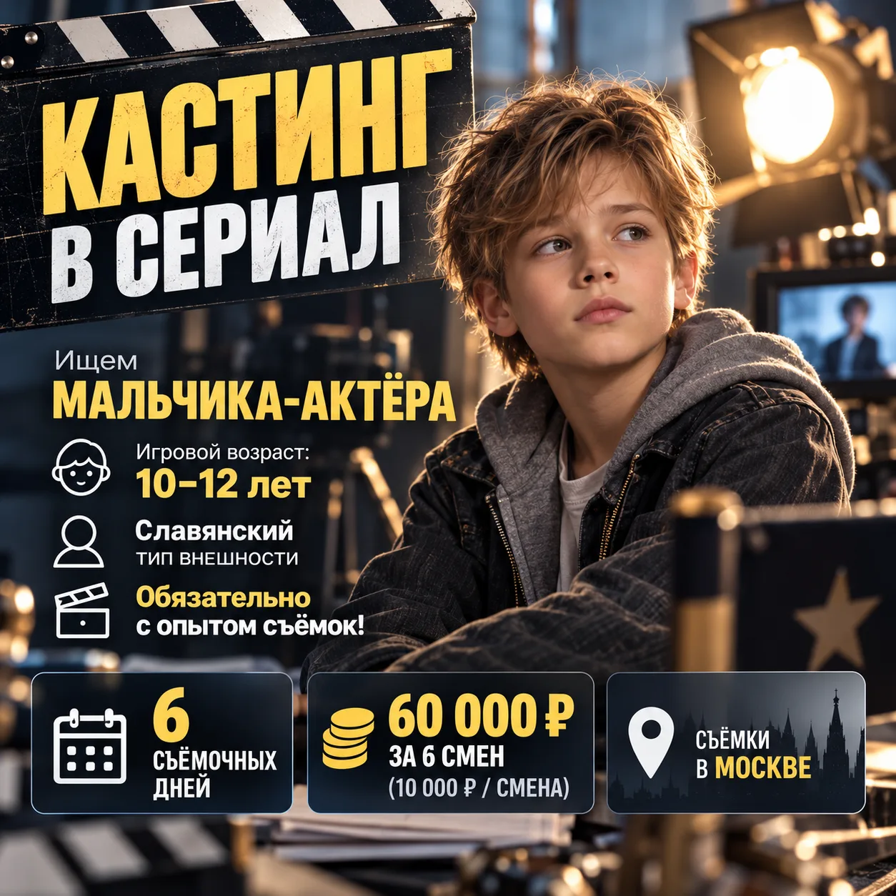 МОСКВА | КАСТИНГ В СЕРИАЛ