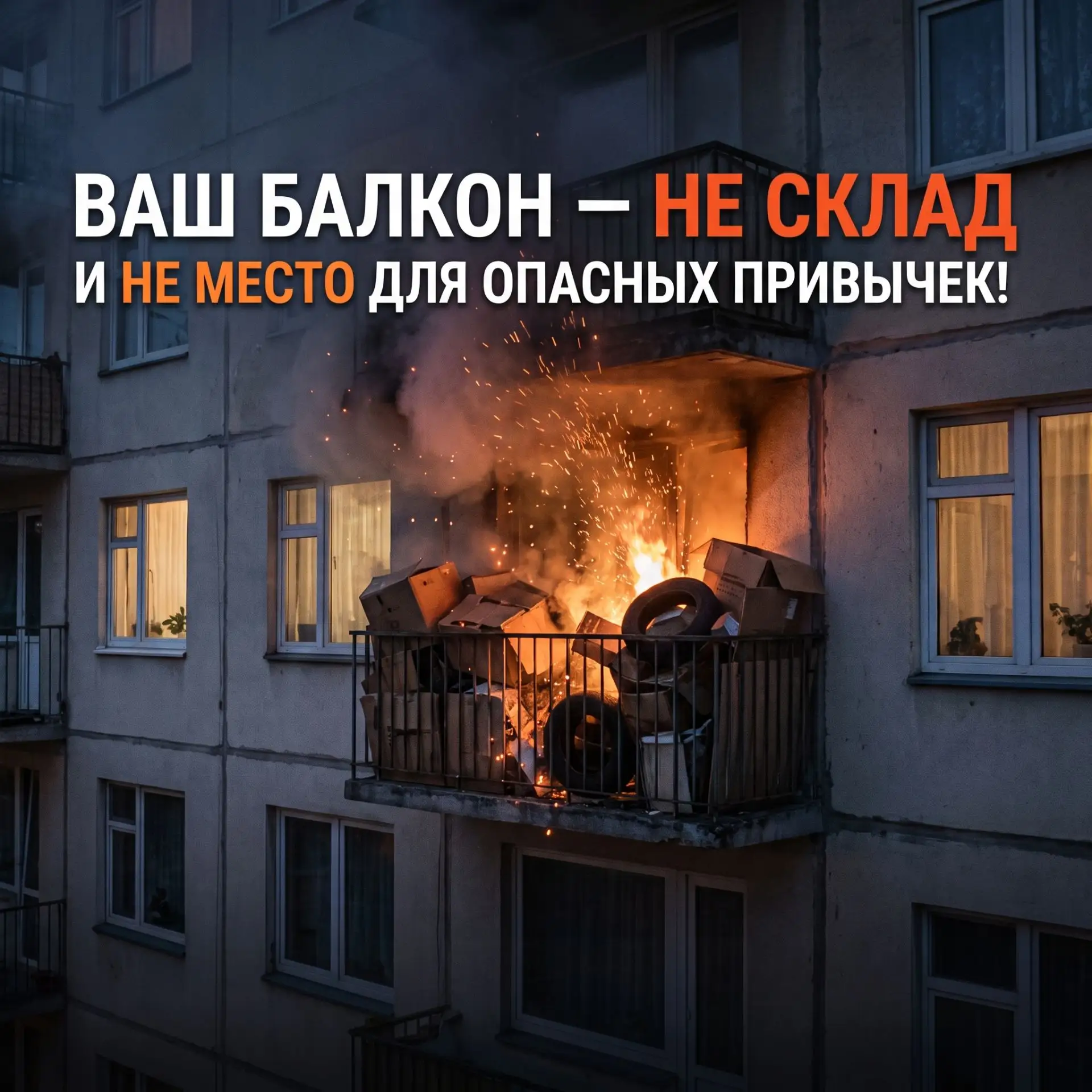 🔥 ВАШ БАЛКОН — НЕ СКЛАД И НЕ МЕСТО ДЛЯ ОПАСНЫХ ПРИВЫЧЕК!