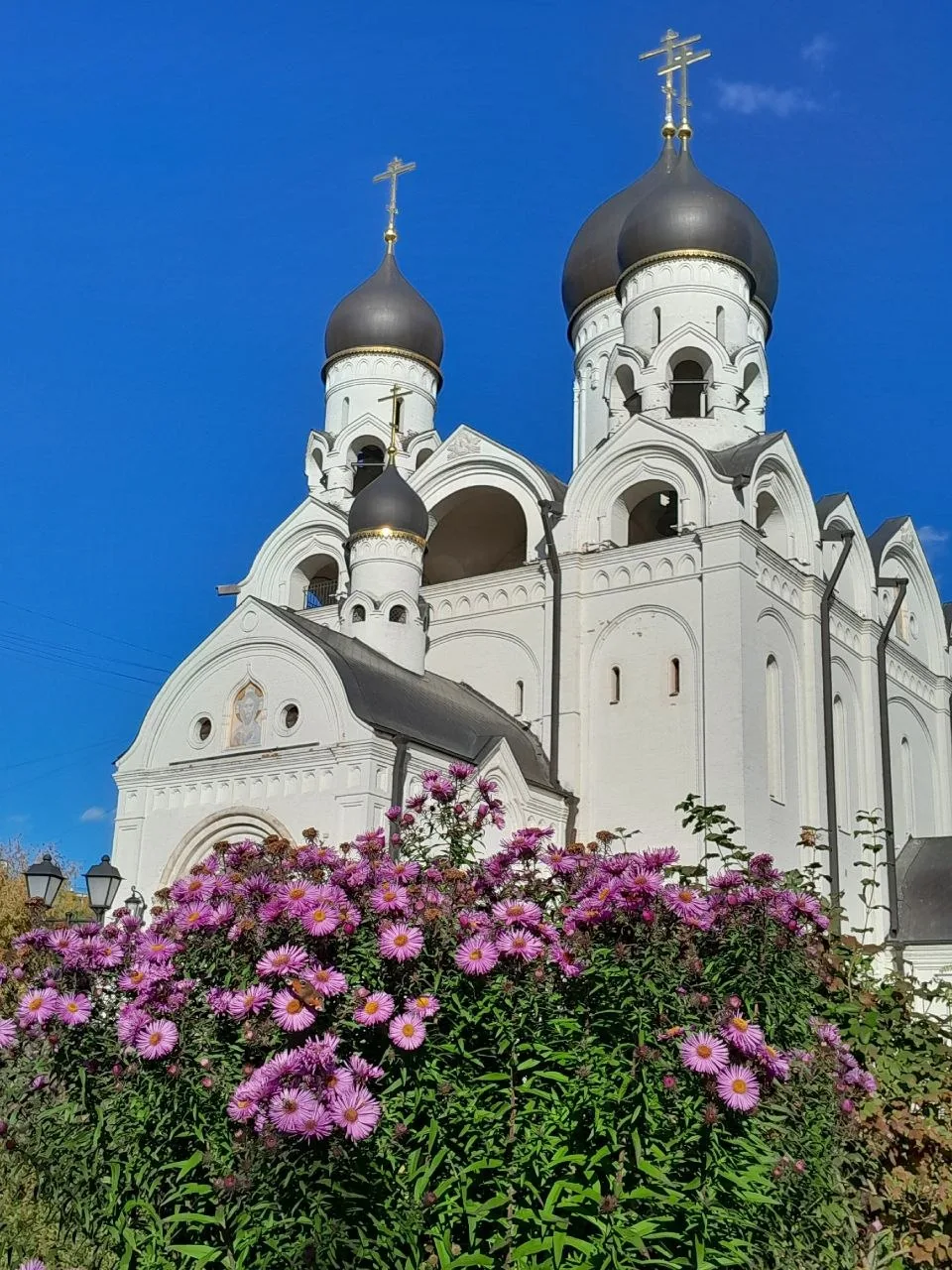 Яркие октябрьские краски на территории храма преподобного Серафима Саровского 😍