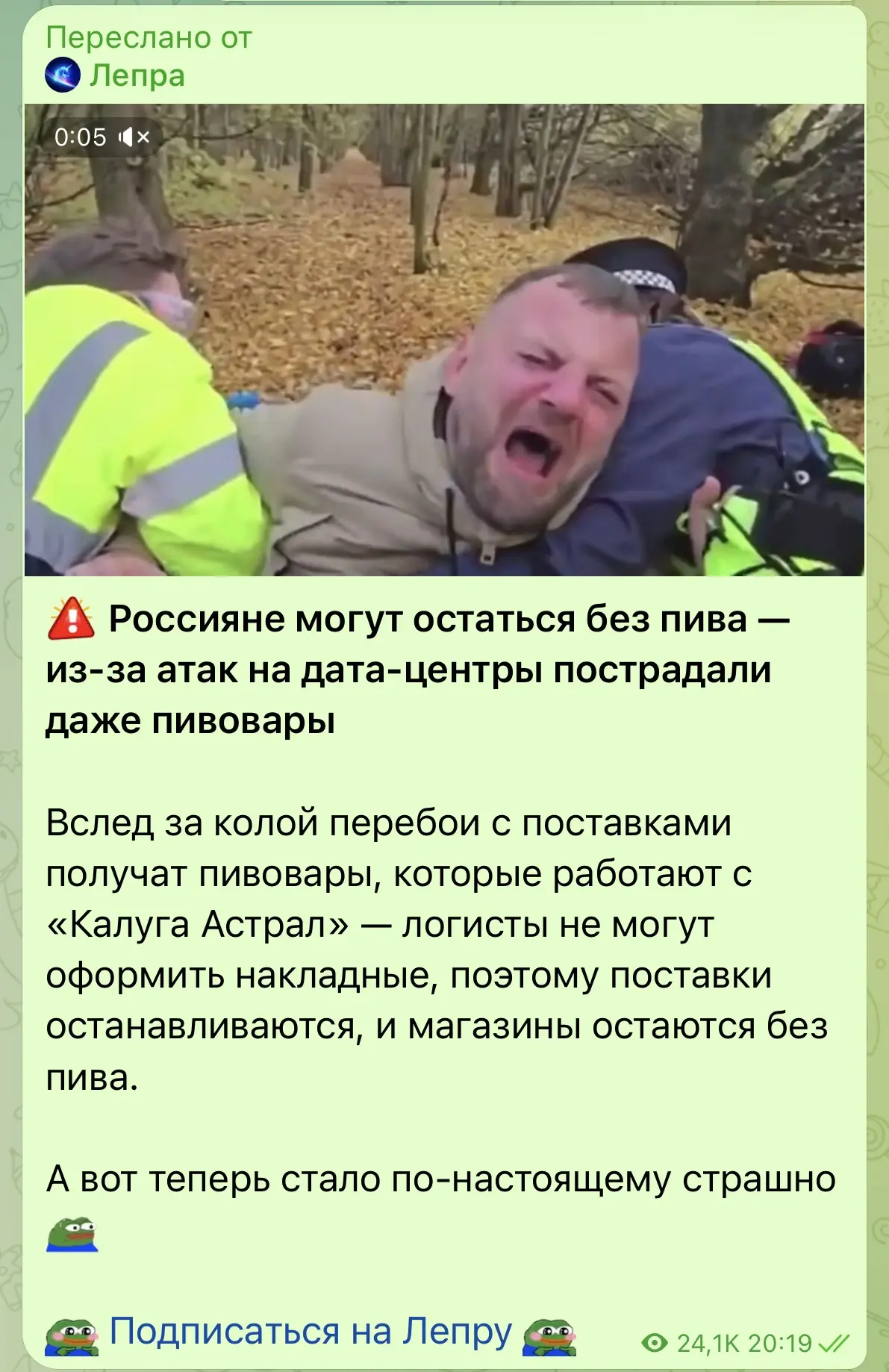 Пиво всё? Сбой у «Калуги Астрал» напугал россиян