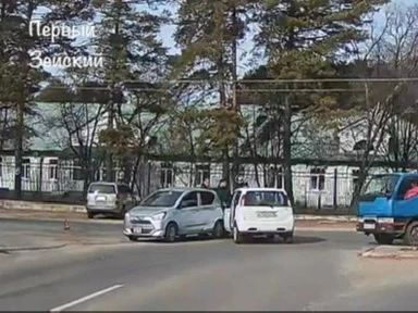ДТП с участием двух авто на пересечении ул. Гоголя и пер. Шевченко.