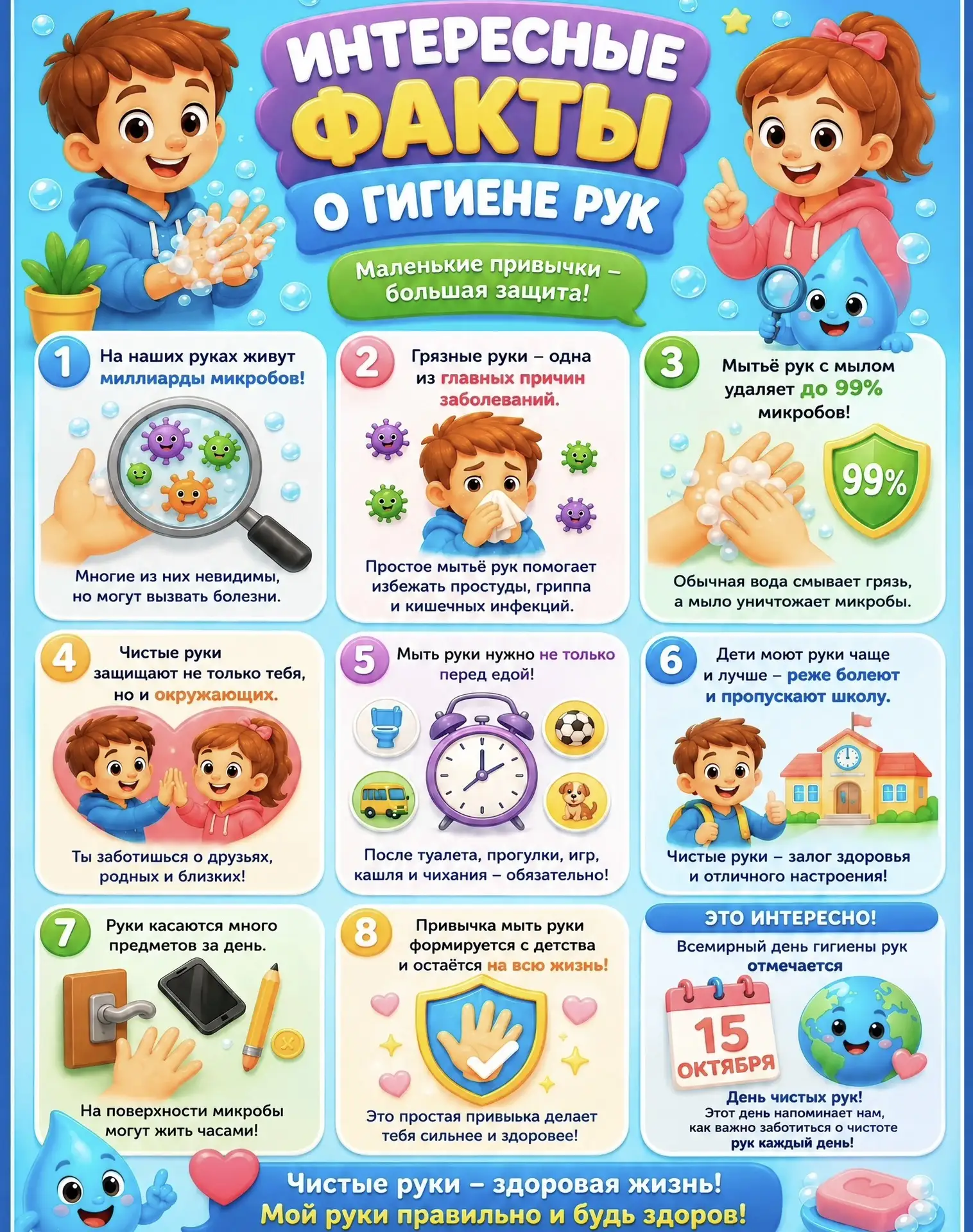 🎉 15 октября — День чистых рук! 🎉