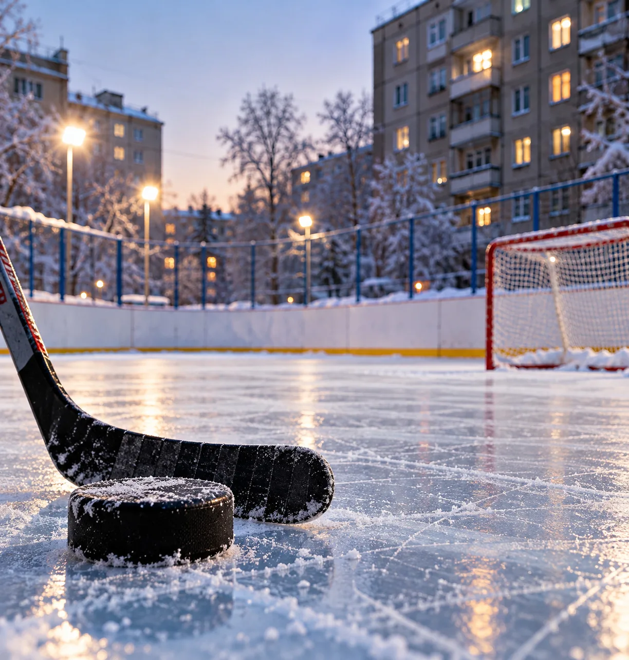 🏒 В Омске этой зимой зальют 26 дворовых хоккейных коробок