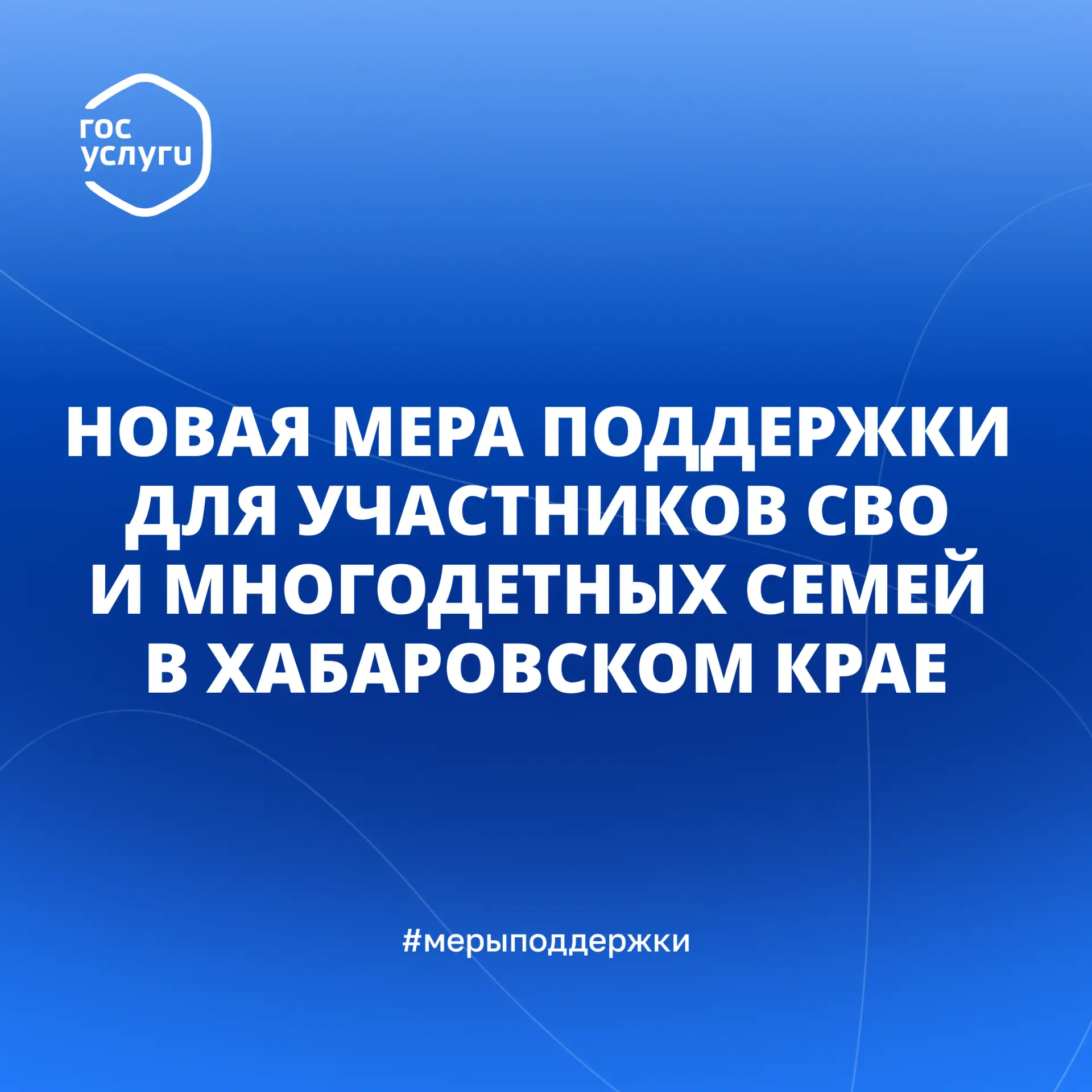 Новая мера поддержки для участников СВО и многодетных семей в Хабаровском крае🎖️🏠