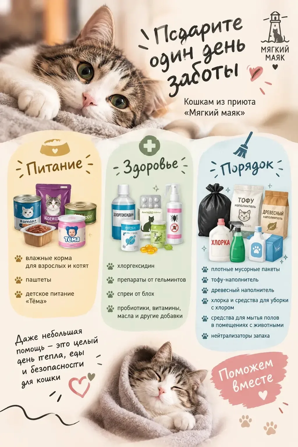 🐾 Подарите один день заботы
